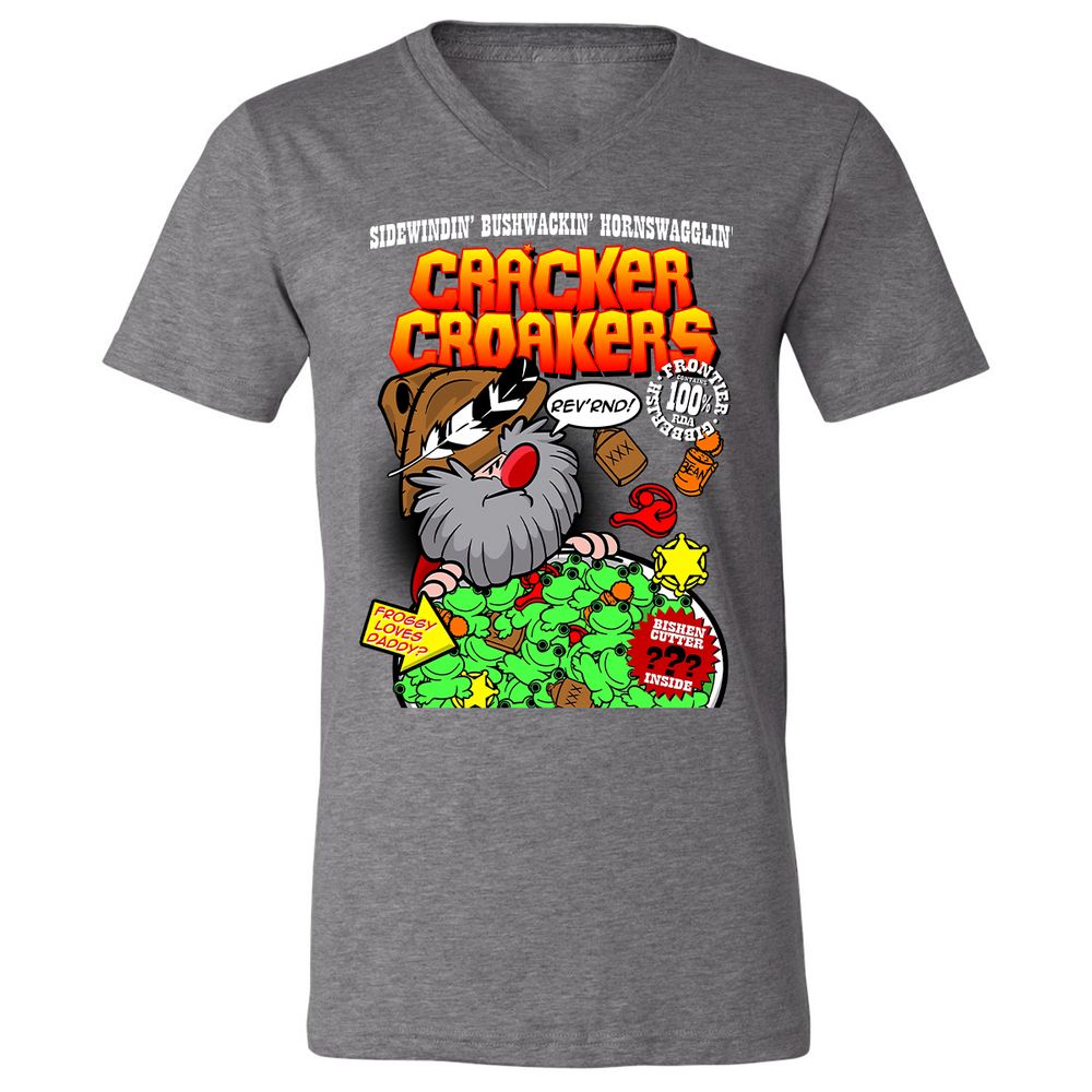 Unisex V-Neck T-Shirt - HPDLZR75 - Deep Heather - 13