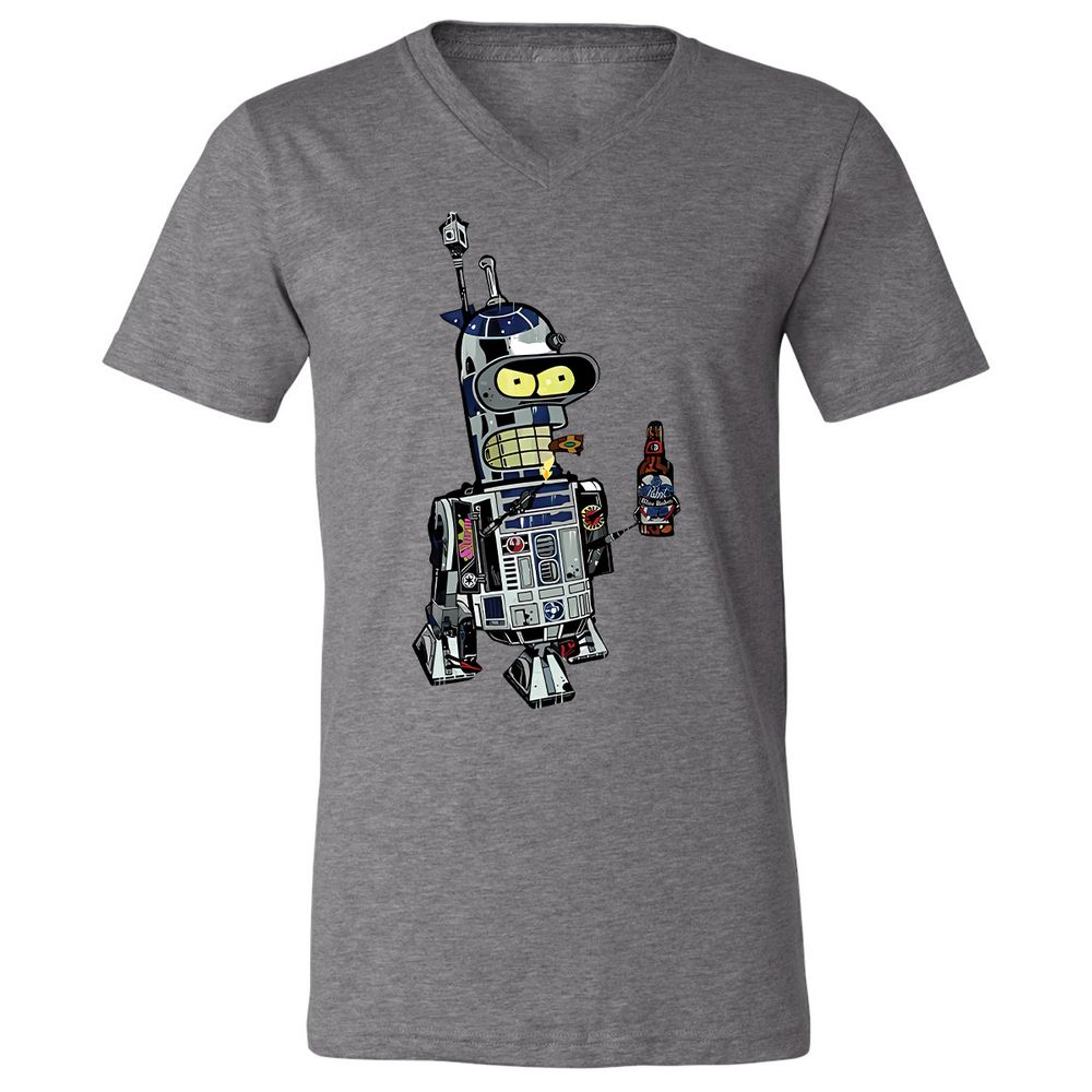 Unisex V-Neck T-Shirt - EUEP8PE4 - Deep Heather - 13