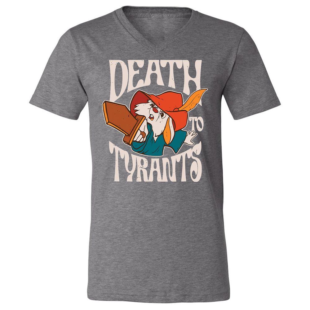 Unisex V-Neck T-Shirt - HLSQTFQ3 - Deep Heather - 13