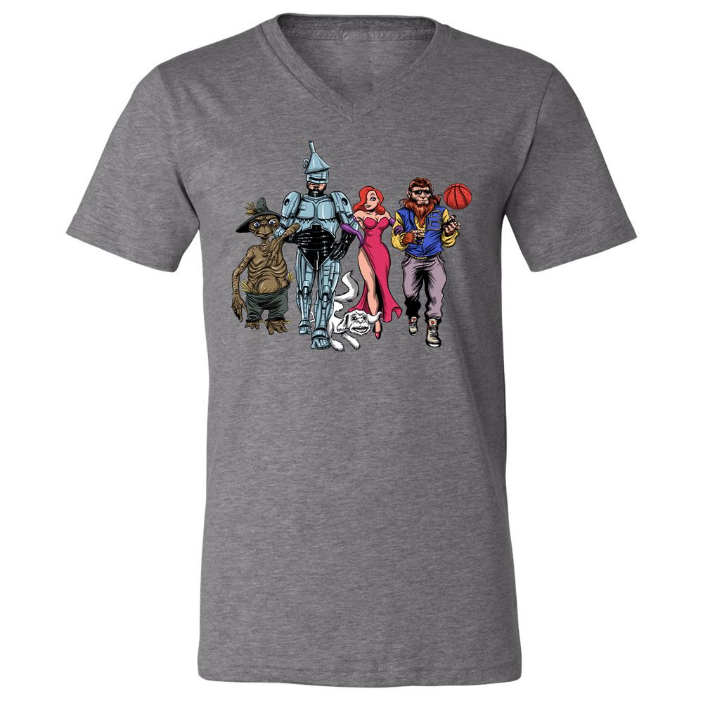 Unisex V-Neck T-Shirt - 5EU6JT4V - Deep Heather - 13