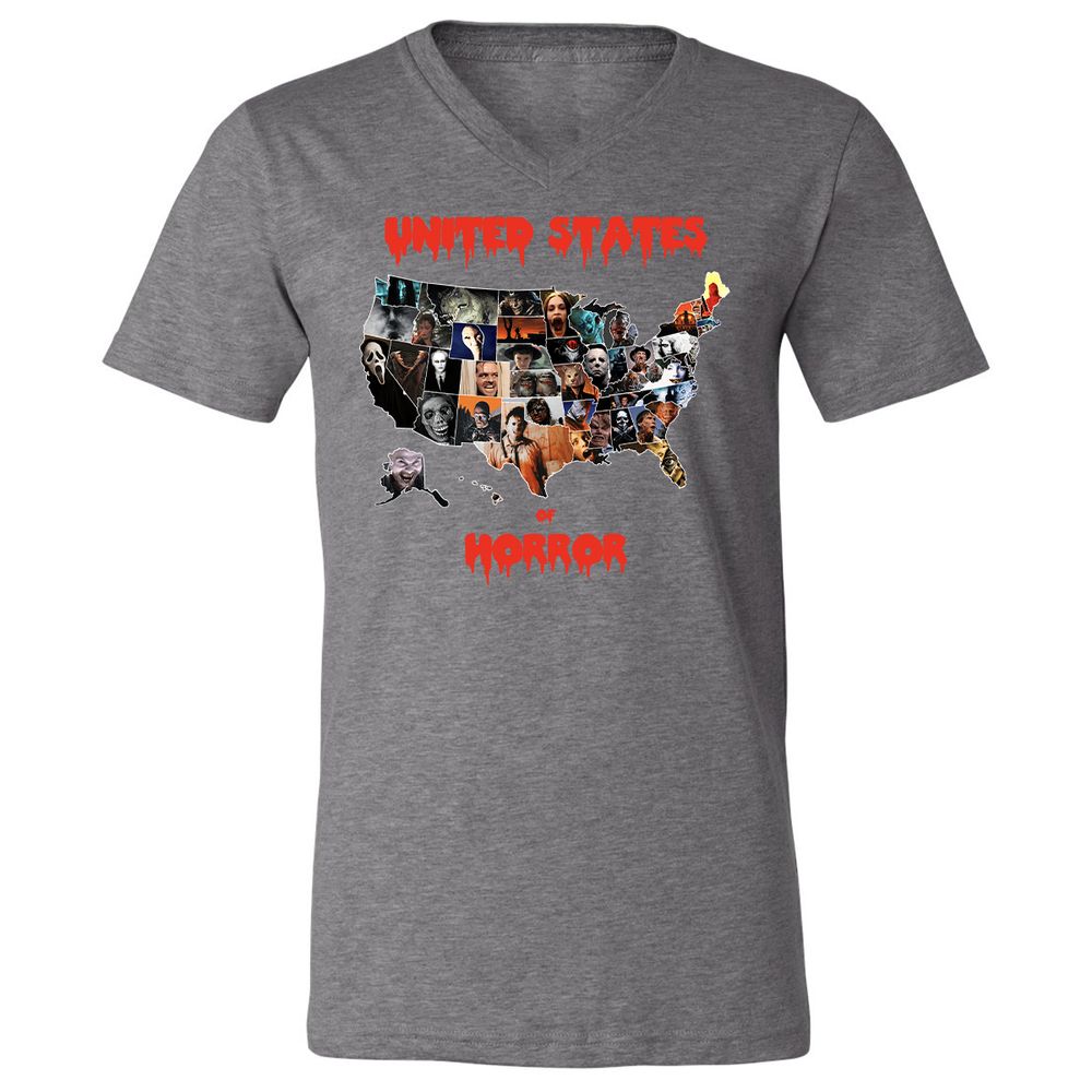 Unisex V-Neck T-Shirt - PFSB2ALG - Deep Heather - 13