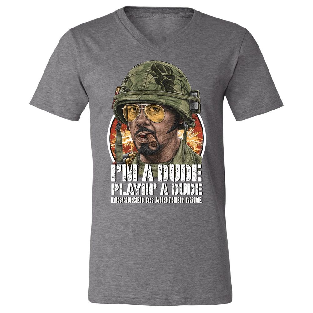 Unisex V-Neck T-Shirt - 8GGWFSLJ - Deep Heather - 13