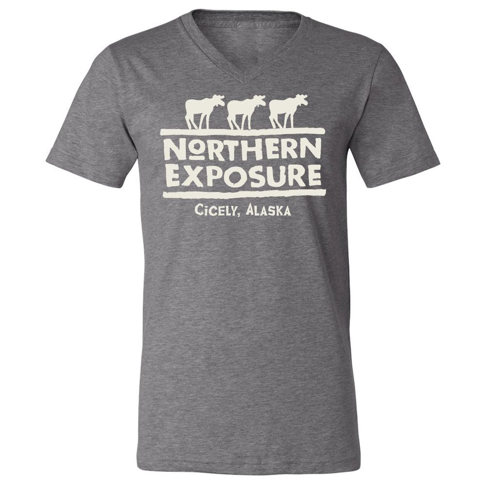 Unisex V-Neck T-Shirt - 9LMJQAS6 - Deep Heather - 13
