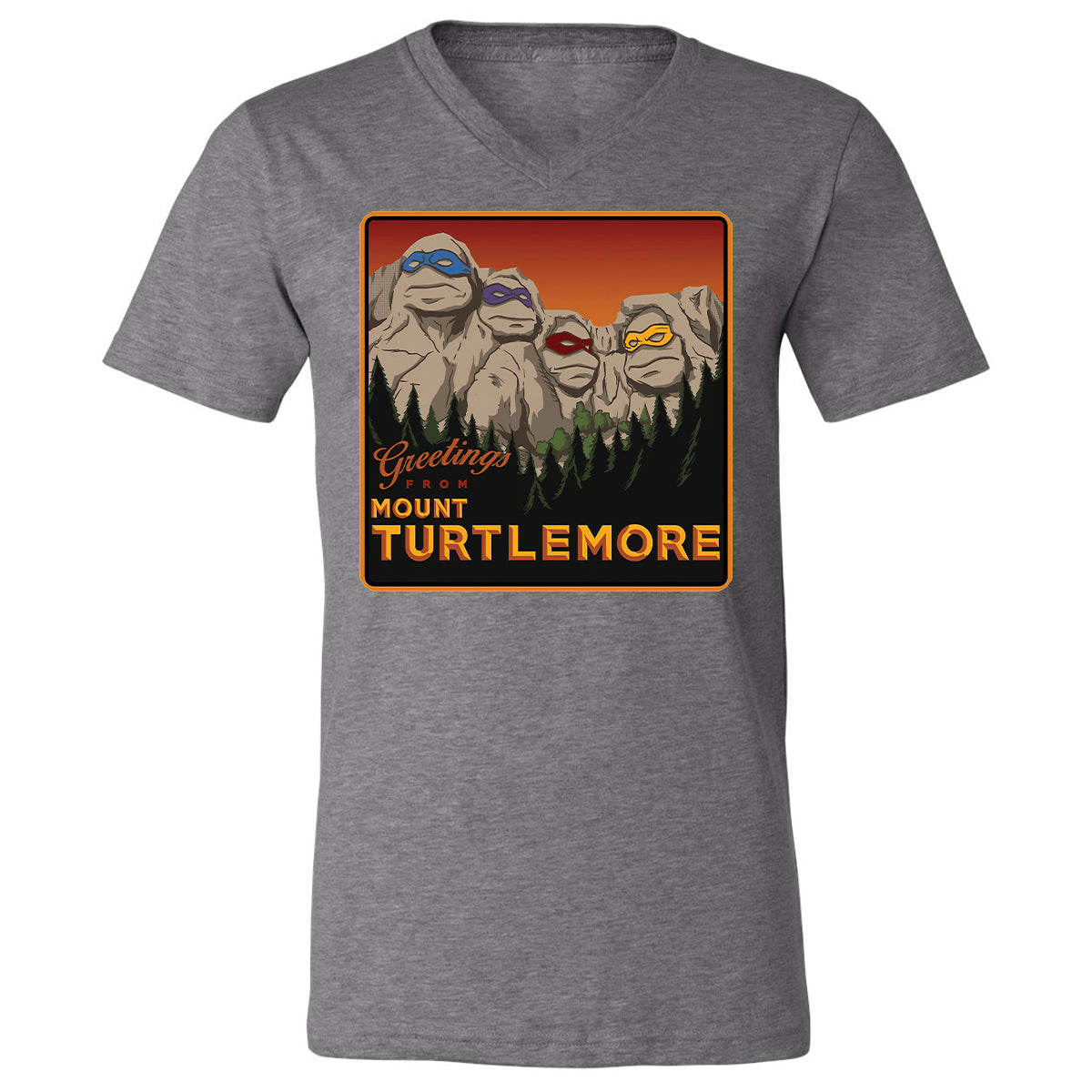 Unisex V-Neck T-Shirt - DLN6QMSL - Deep Heather - 13