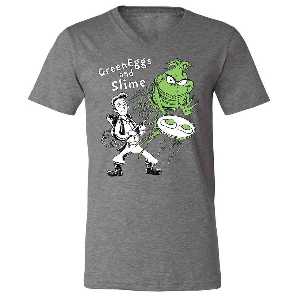Unisex V-Neck T-Shirt - JVRZ6NN8 - Deep Heather - 13