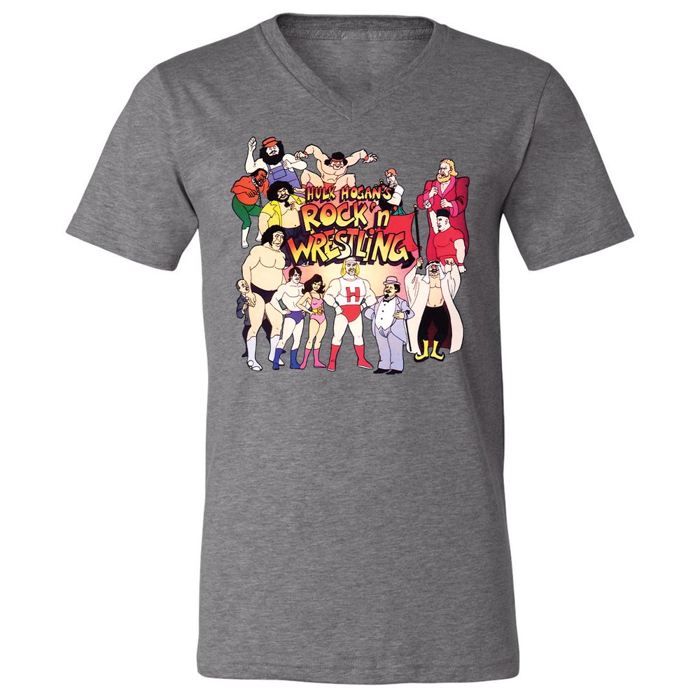 Unisex V-Neck T-Shirt - KF4R6KFH - Deep Heather - 13