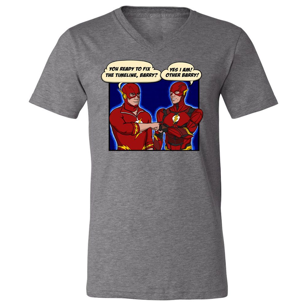 Unisex V-Neck T-Shirt - KBZ7WVSW - Deep Heather - 13