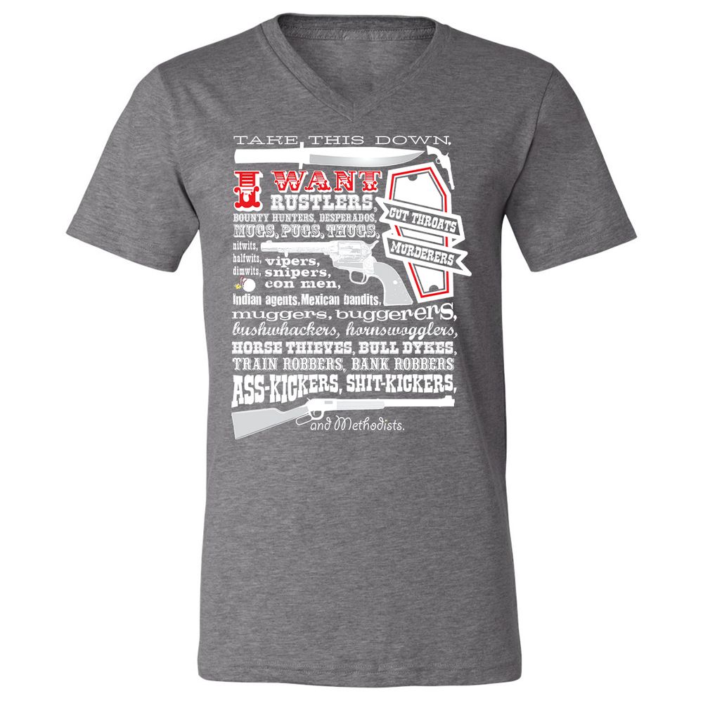 Unisex V-Neck T-Shirt - Y86TS87P - Deep Heather - 13