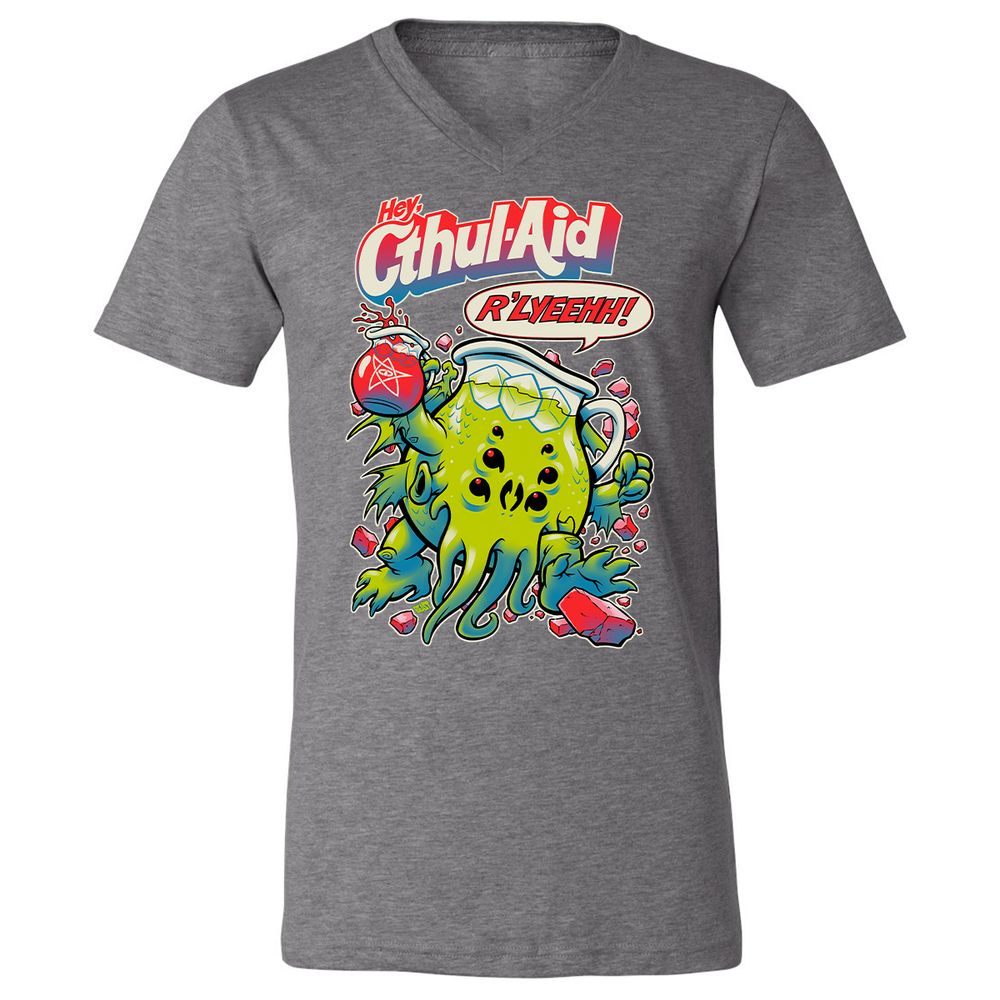 Unisex V-Neck T-Shirt - DKPARPGC - Deep Heather - 13