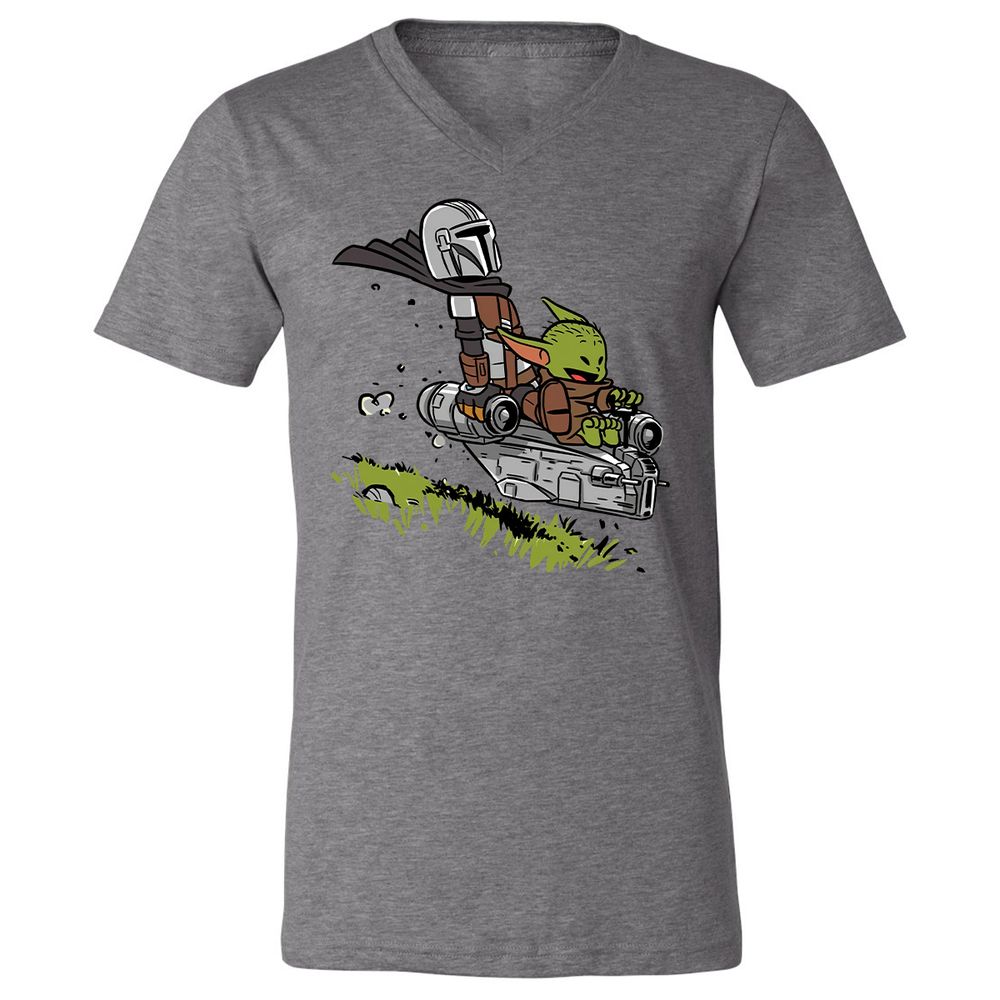 Unisex V-Neck T-Shirt - FA8AQ1J4 - Deep Heather - 13