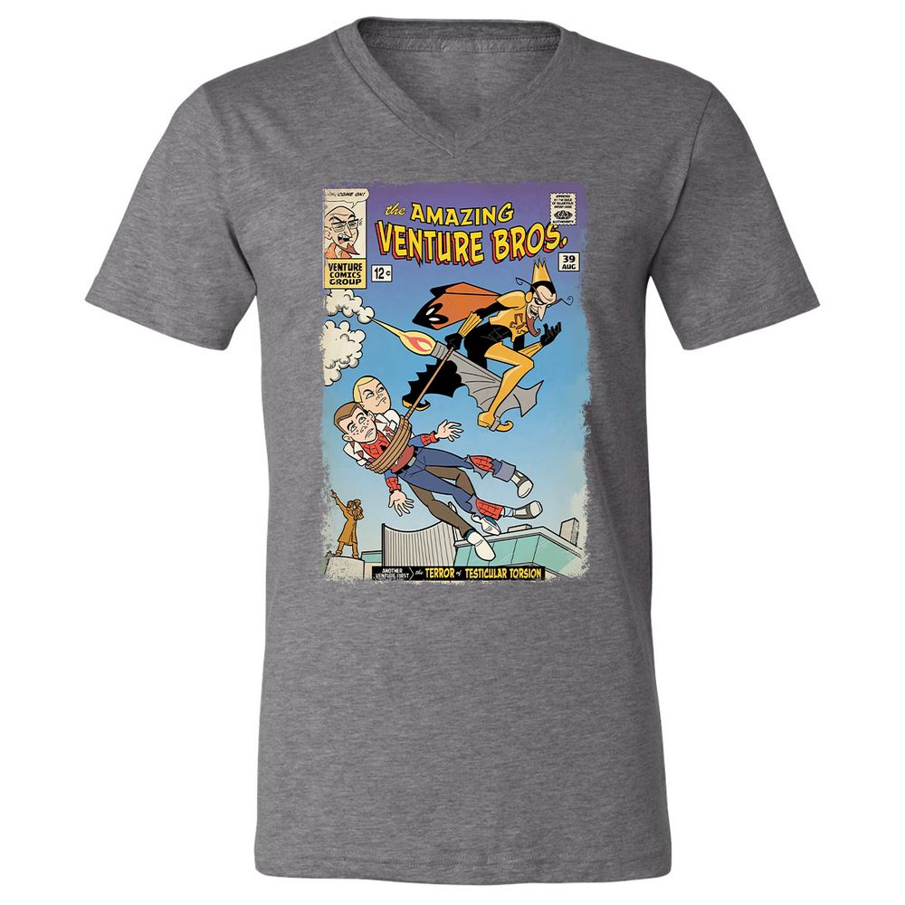 Unisex V-Neck T-Shirt - DEQQB54C - Deep Heather - 13