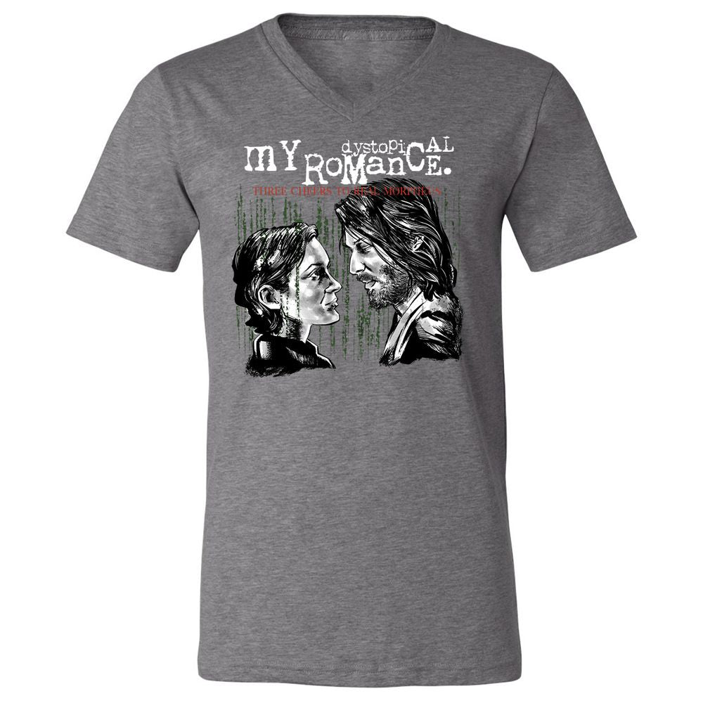 Unisex V-Neck T-Shirt - R7TR92ZB - Deep Heather - 13