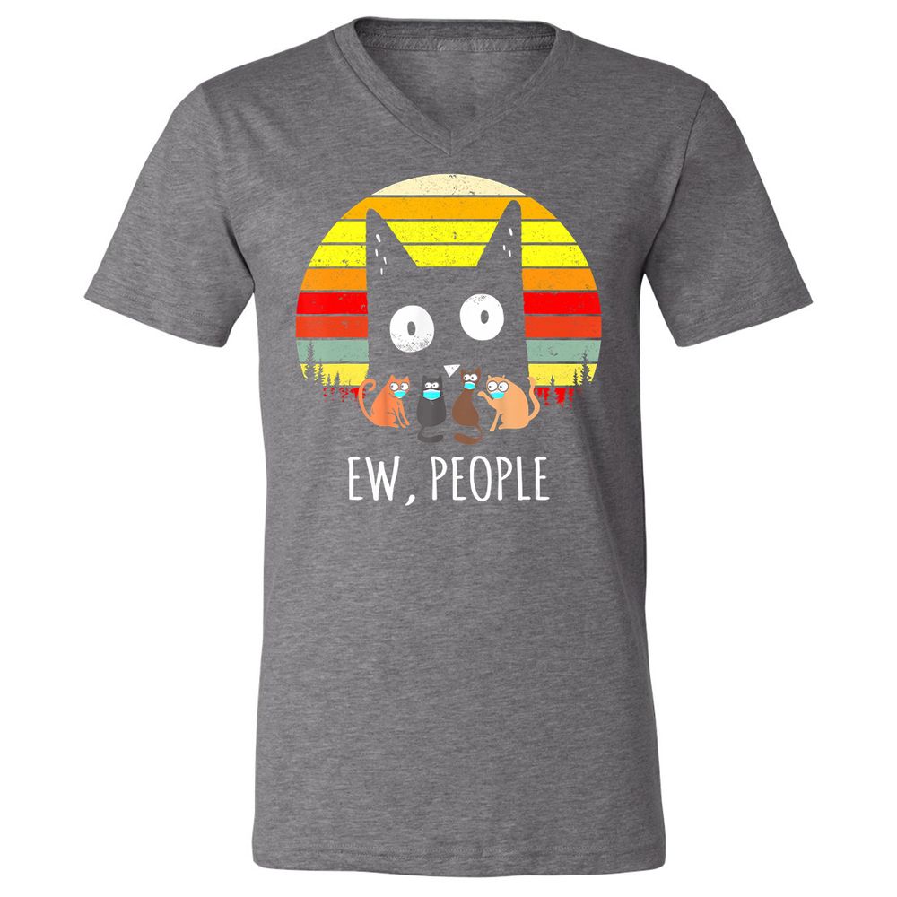 Unisex V-Neck T-Shirt - PRBB1SR2 - Deep Heather - 13