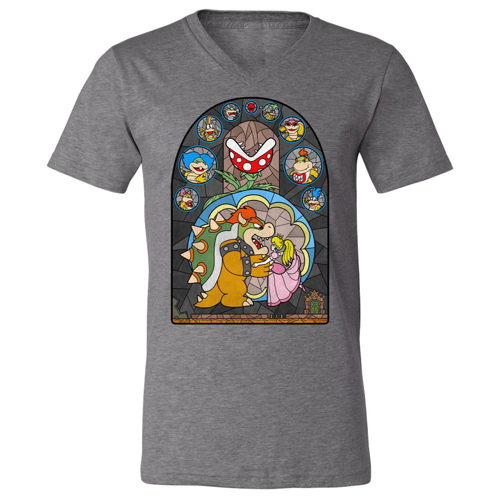 Unisex V-Neck T-Shirt - ZTB5GS8S - Deep Heather - 13