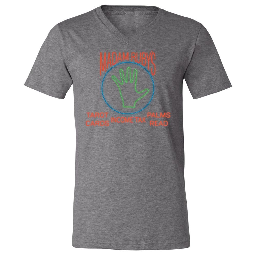 Unisex V-Neck T-Shirt - LCJFV8U6 - Deep Heather - 13
