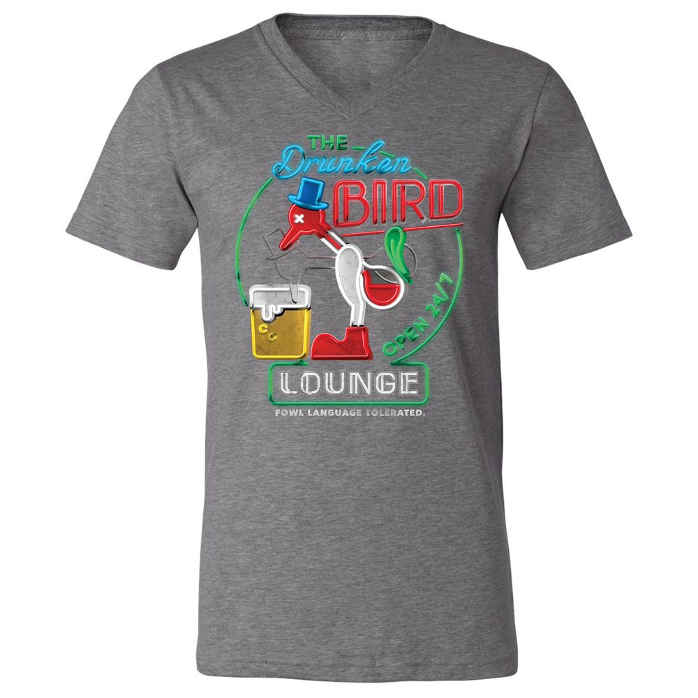 Unisex V-Neck T-Shirt - 7BZXF5NS - Deep Heather - 13