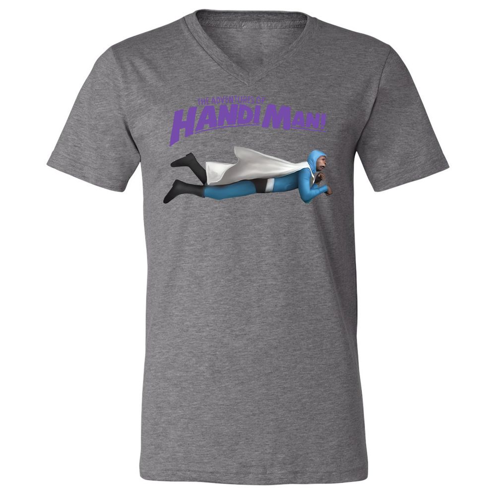 Unisex V-Neck T-Shirt - 6UEEKG3V - Deep Heather - 13