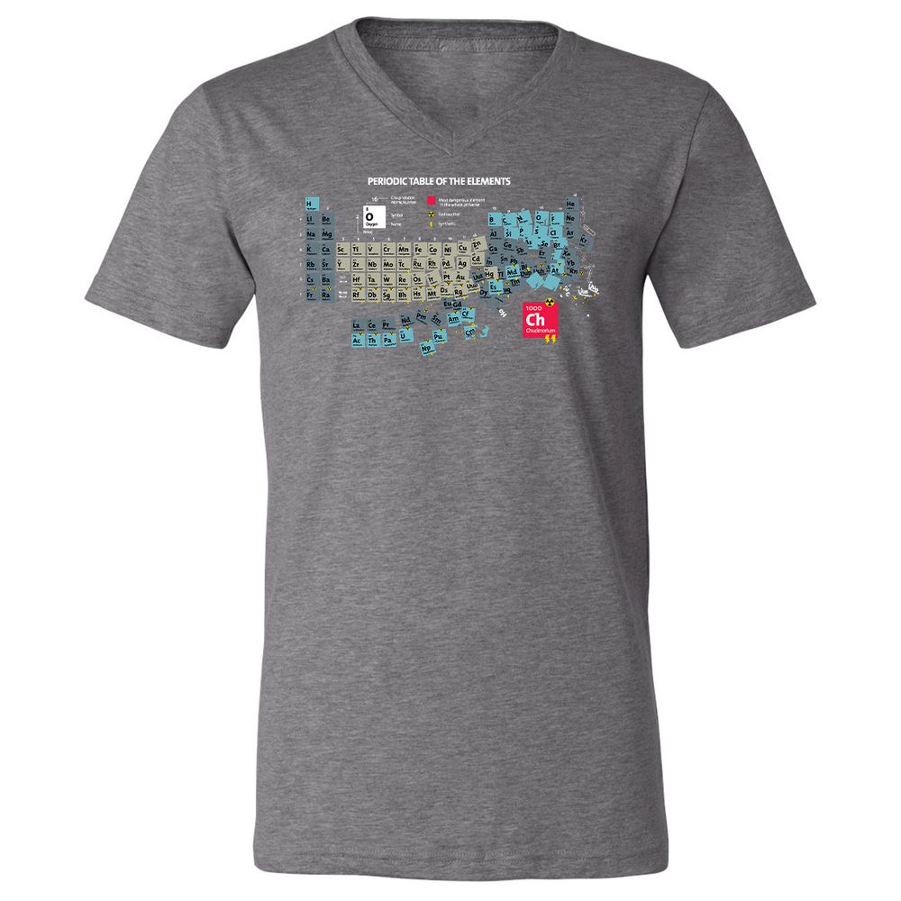 Unisex V-Neck T-Shirt - SXQV4HBL - Deep Heather - 13