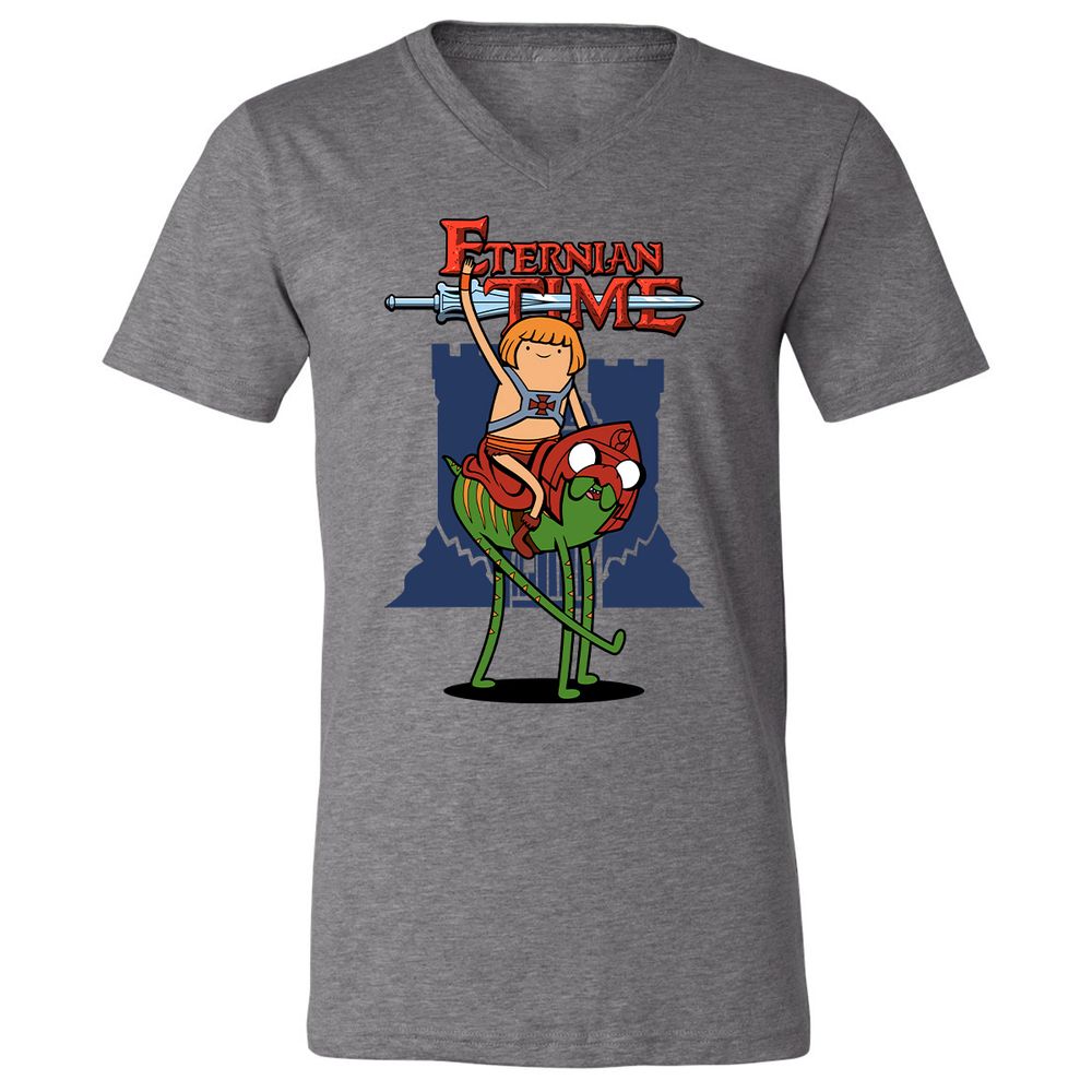 Unisex V-Neck T-Shirt - 4HASWWVM - Deep Heather - 13