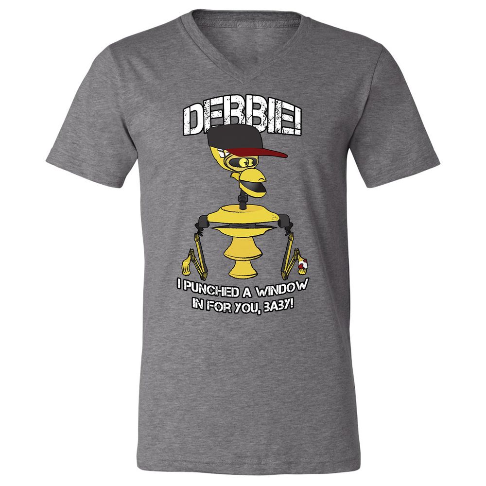 Unisex V-Neck T-Shirt - A2TRU5PP - Deep Heather - 13
