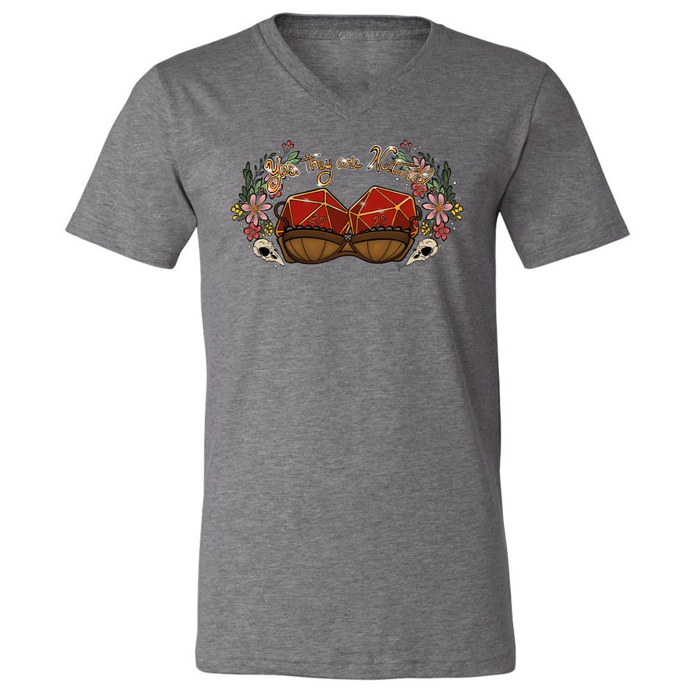 Unisex V-Neck T-Shirt - 11BHZ3AT - Deep Heather - 13