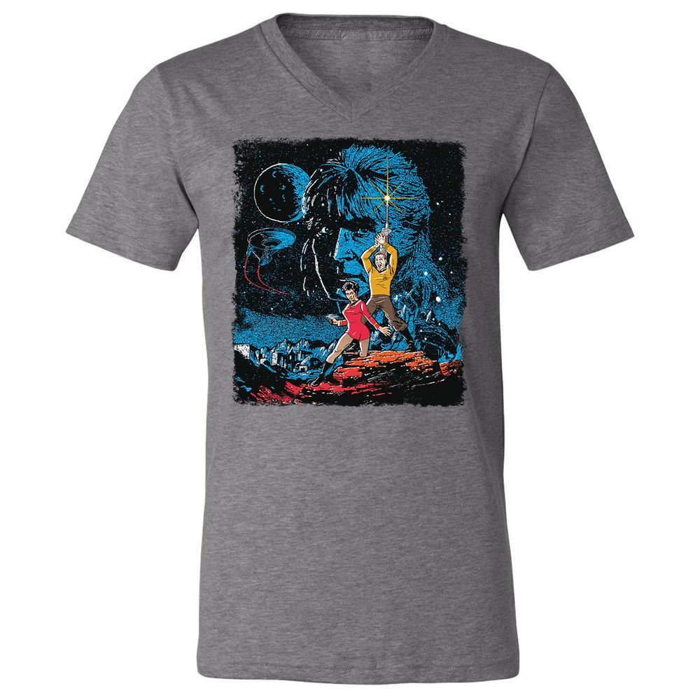 Unisex V-Neck T-Shirt - 2AAR4CUM - Deep Heather - 13