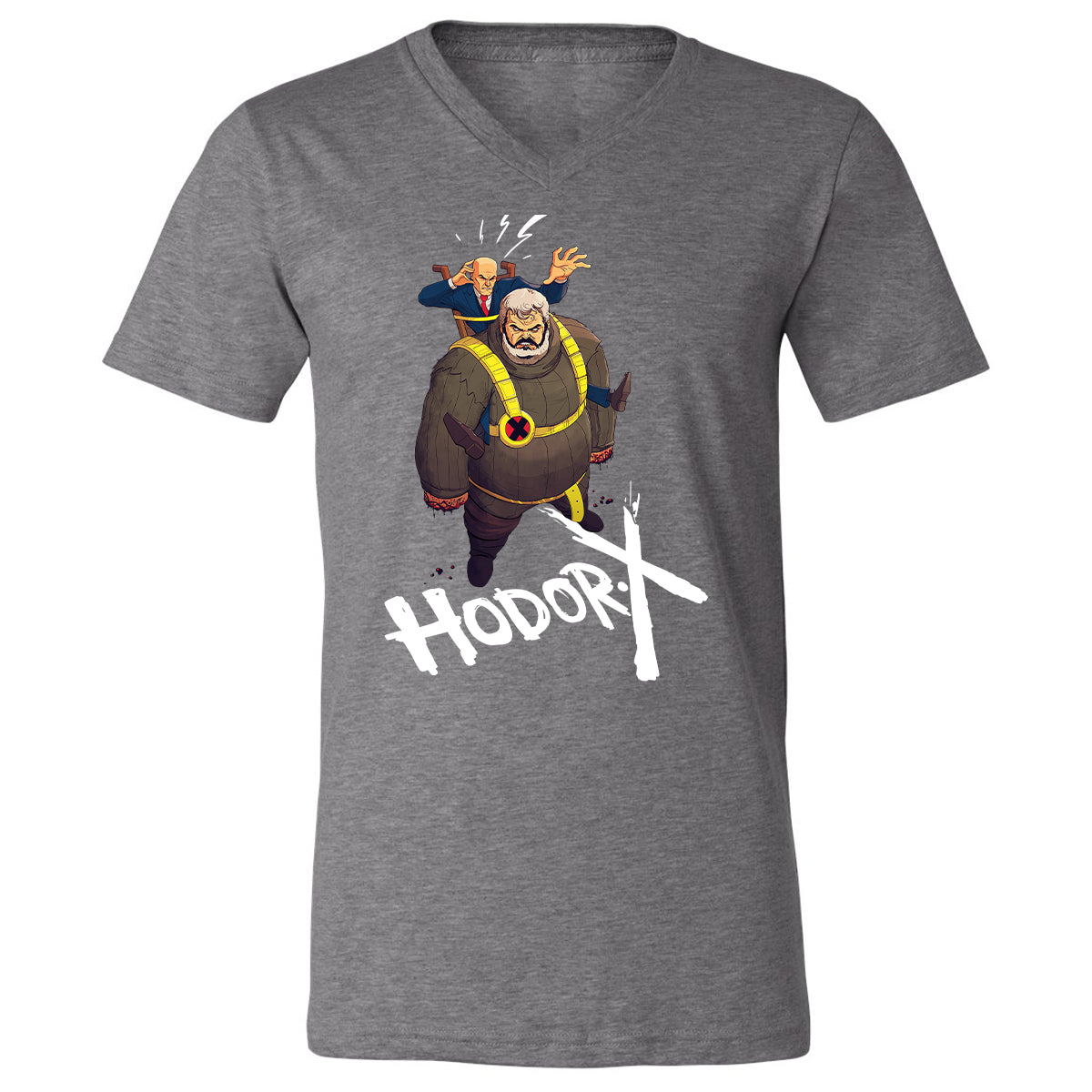 Unisex V-Neck T-Shirt - PQQHWXBV - Deep Heather - 13