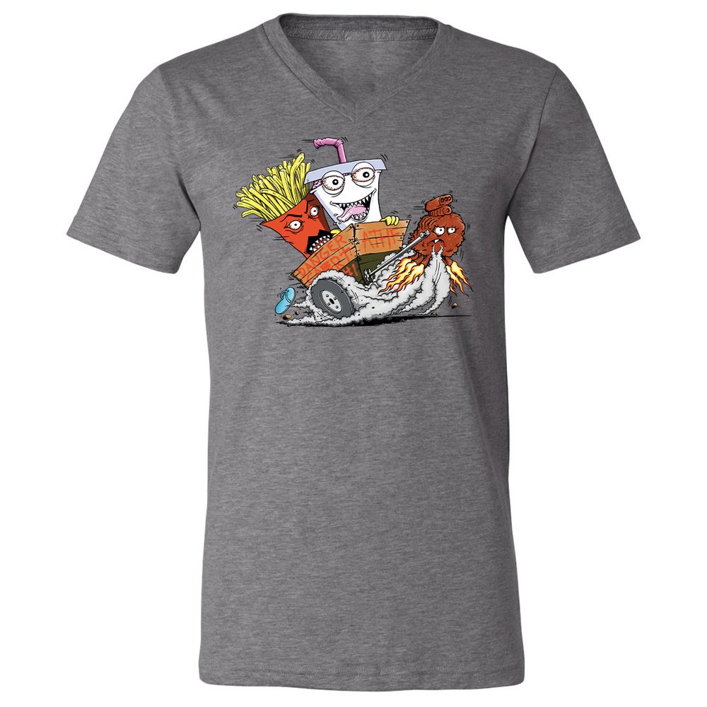 Unisex V-Neck T-Shirt - 2VD3GYP7 - Deep Heather - 13