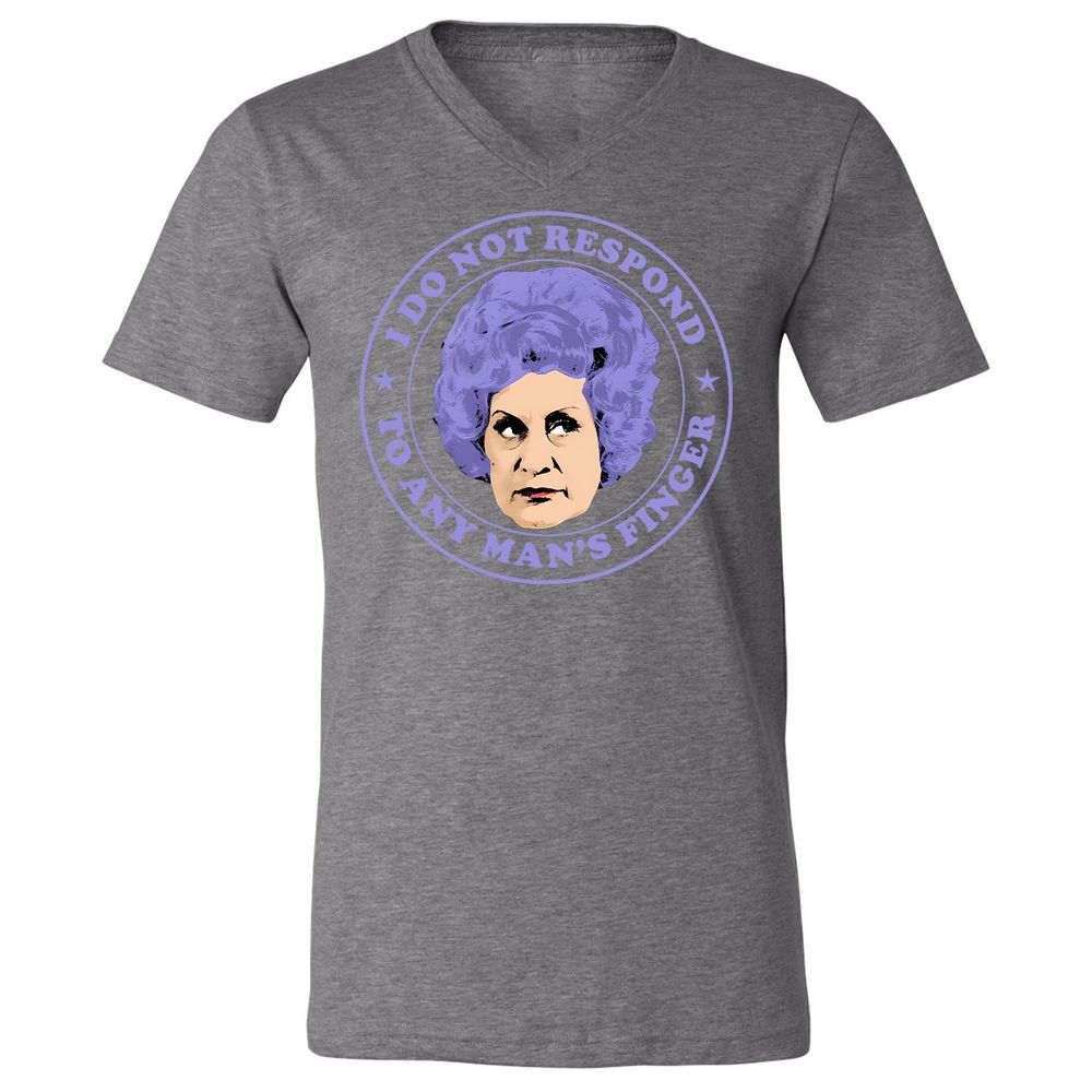 Unisex V-Neck T-Shirt - QJ1TWGS5 - Deep Heather - 13