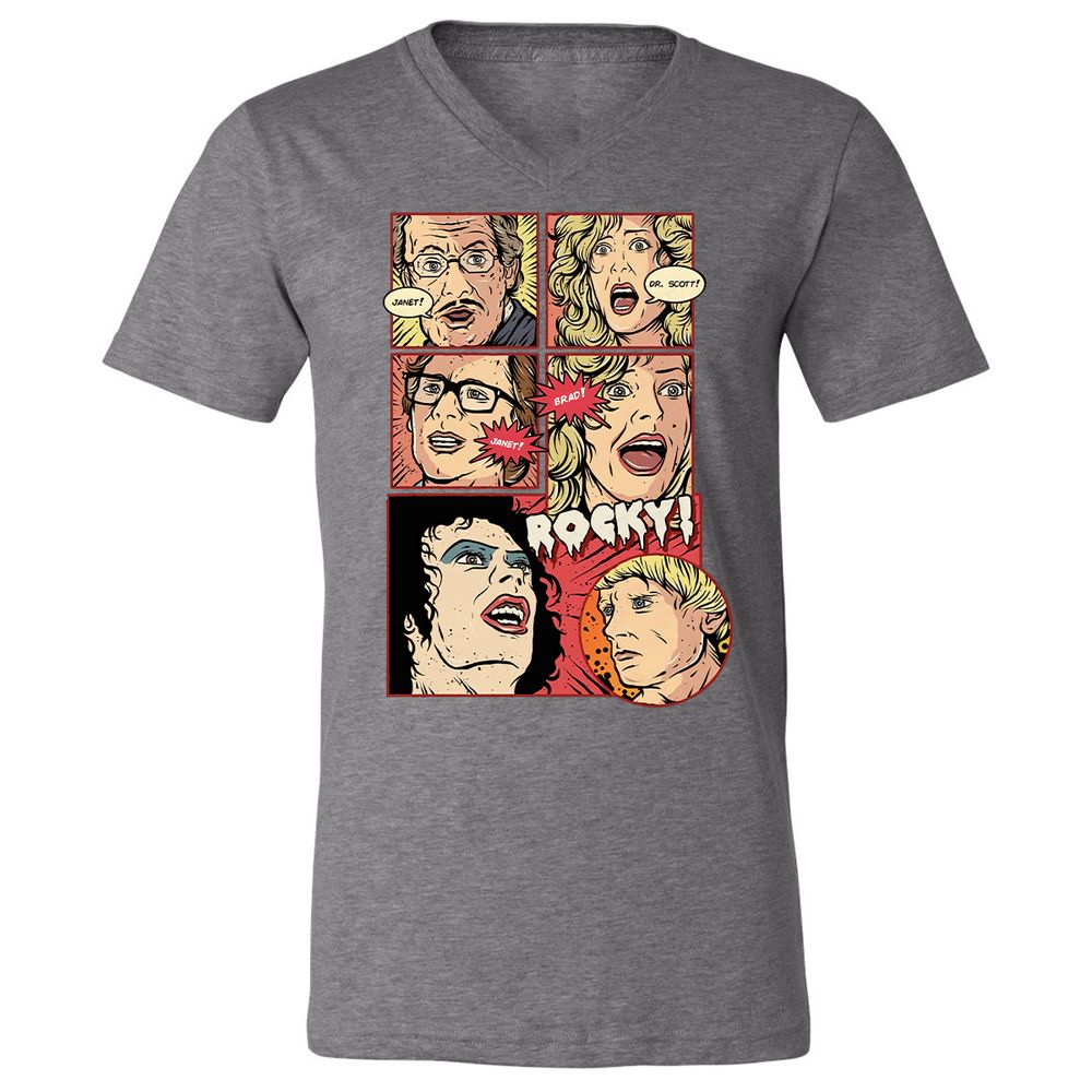 Unisex V-Neck T-Shirt - YL2EF6FS - Deep Heather - 13