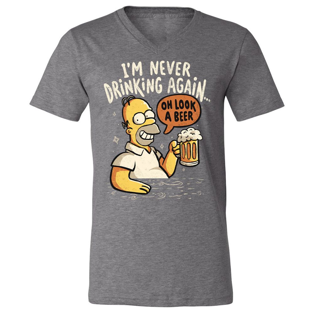 Unisex V-Neck T-Shirt - 2RRHGG28 - Deep Heather - 13