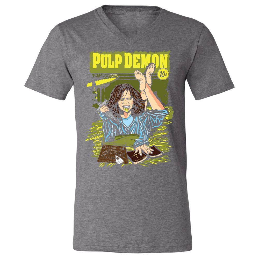 Unisex V-Neck T-Shirt - 51NCX2B6 - Deep Heather - 13