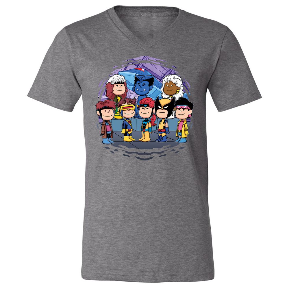 Unisex V-Neck T-Shirt - 9X6N2LSH - Deep Heather - 13