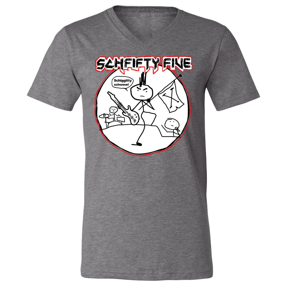 Unisex V-Neck T-Shirt - FTJEWNFN - Deep Heather - 13