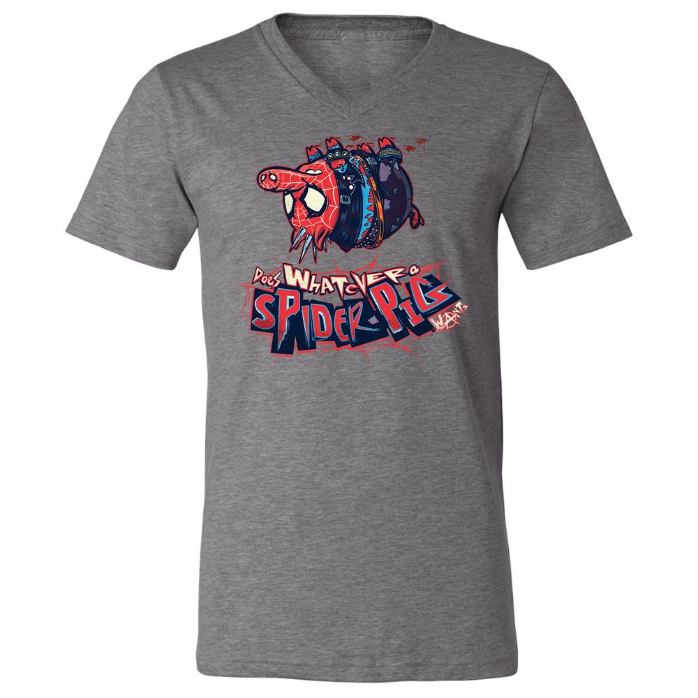 Unisex V-Neck T-Shirt - 73335L24 - Deep Heather - 13