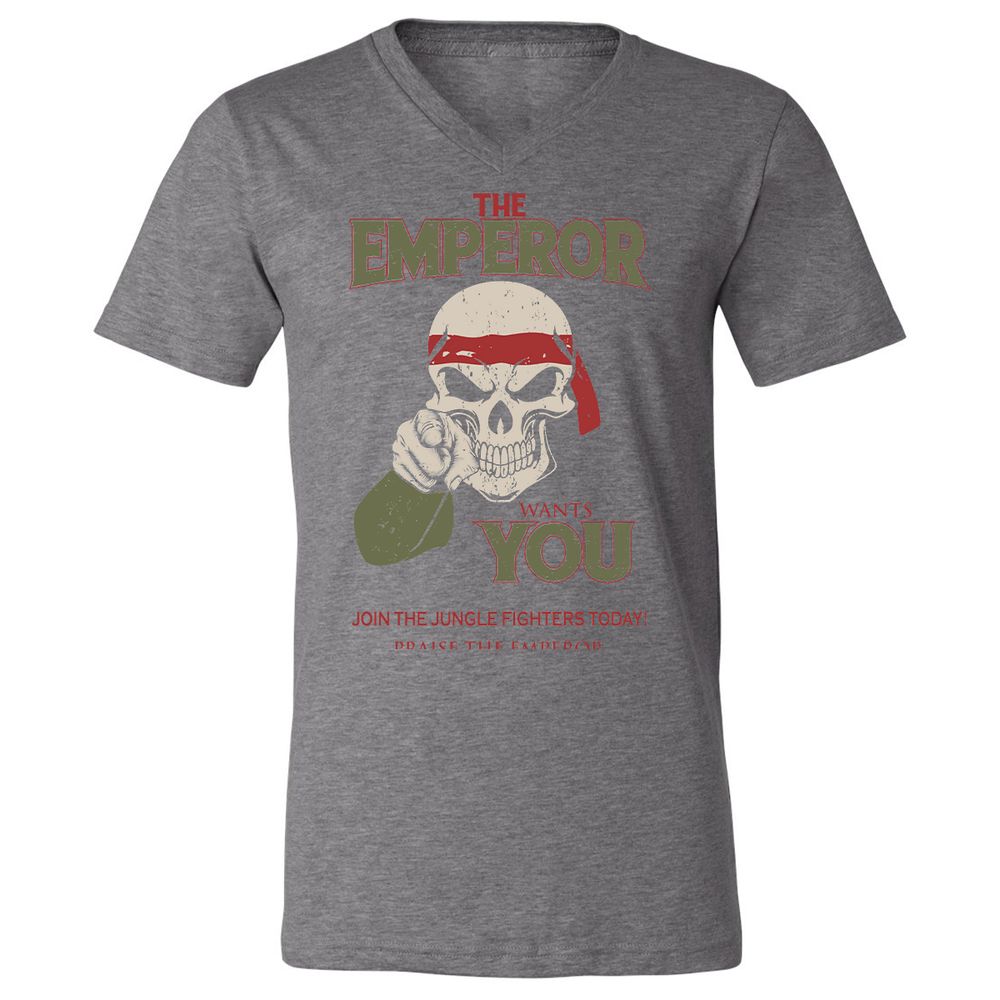 Unisex V-Neck T-Shirt - 1GTAUF2A - Deep Heather - 13