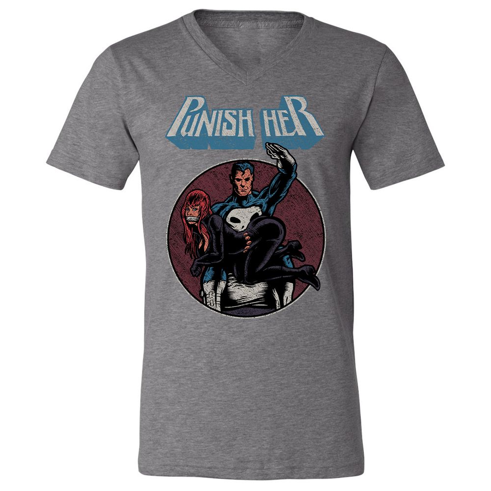 Unisex V-Neck T-Shirt - VGLEKTQB - Deep Heather - 13