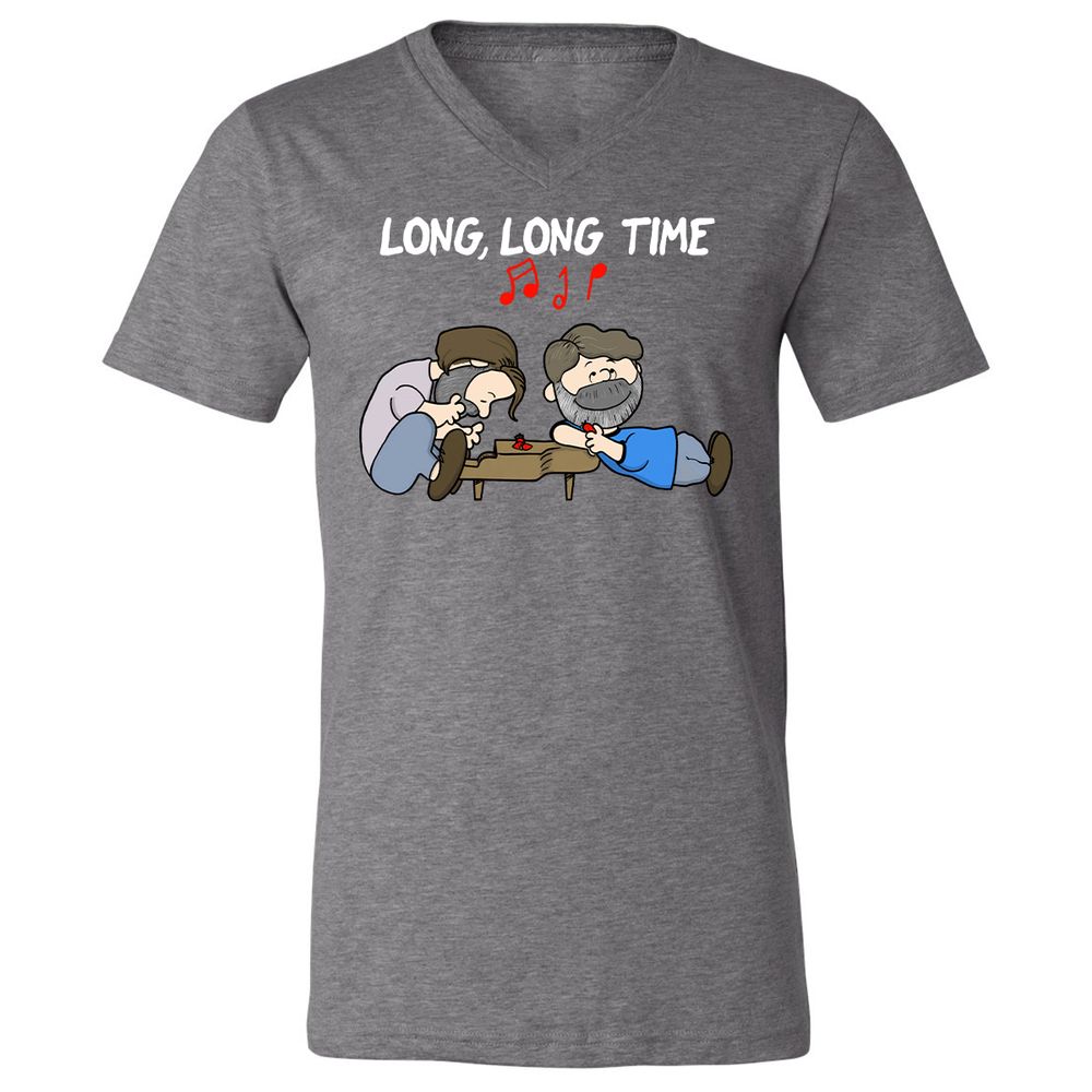 Unisex V-Neck T-Shirt - 1EMTQFK4 - Deep Heather - 13