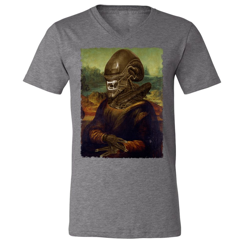 Unisex V-Neck T-Shirt - 1WGK514Y - Deep Heather - 13