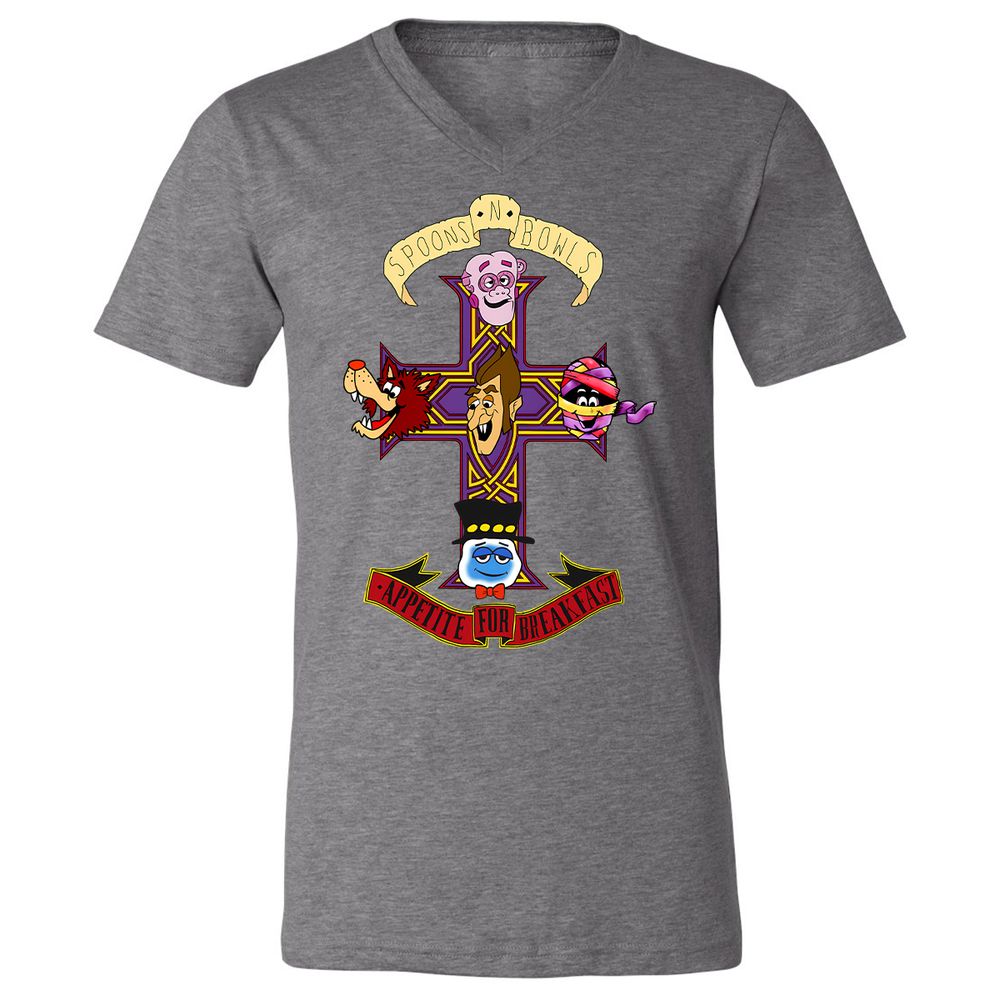 Unisex V-Neck T-Shirt - KYAQQT5S - Deep Heather - 13