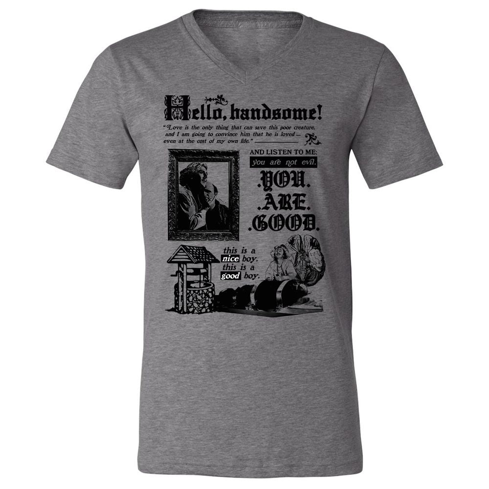 Unisex V-Neck T-Shirt - 641JGN74 - Deep Heather - 13