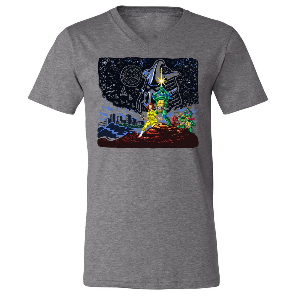 Unisex V-Neck T-Shirt - N1RU5FDP - Deep Heather - 13