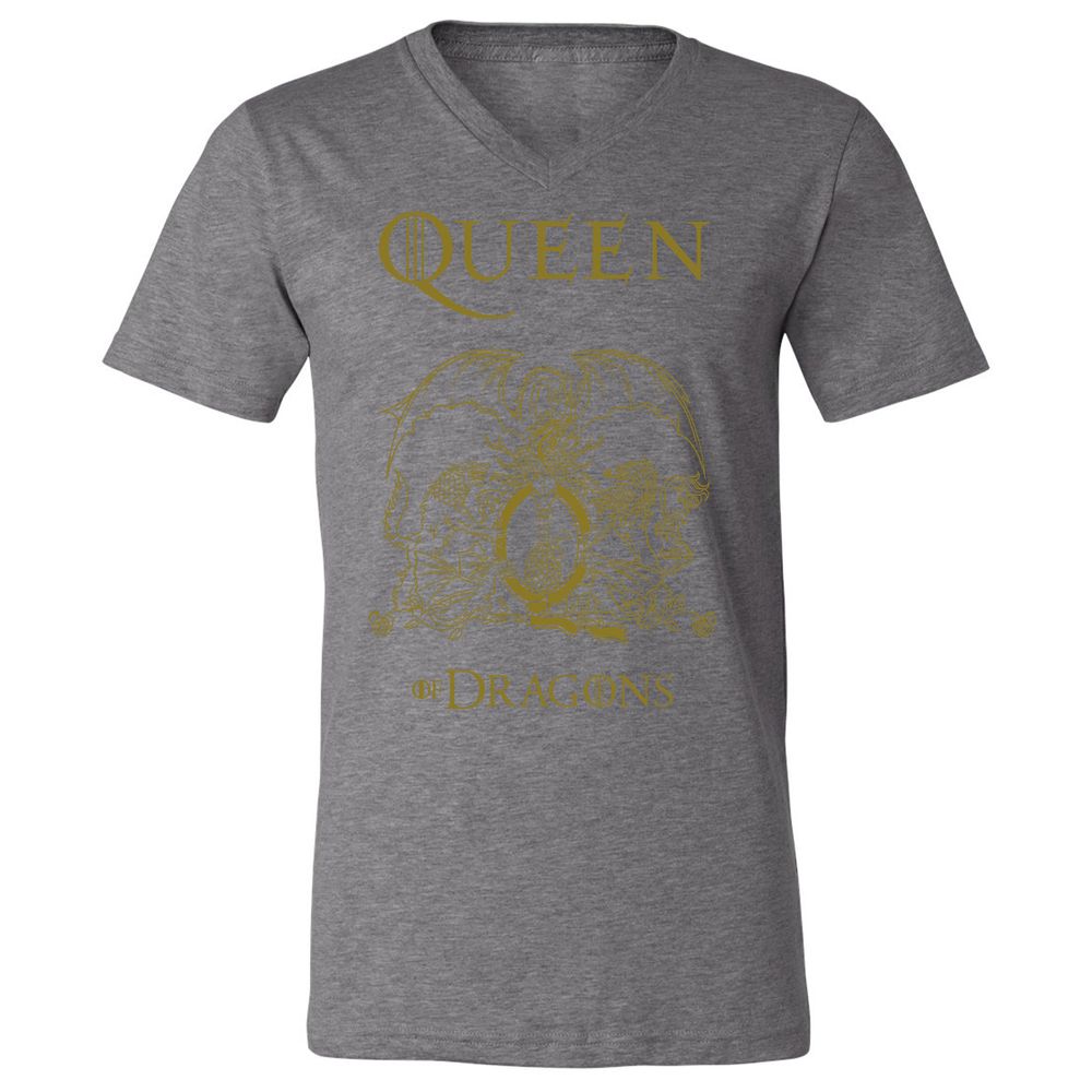 Unisex V-Neck T-Shirt - H6GQRTWP - Deep Heather - 13