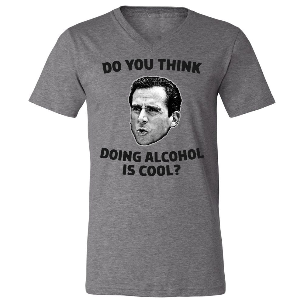 Unisex V-Neck T-Shirt - W64WGUKF - Deep Heather - 13