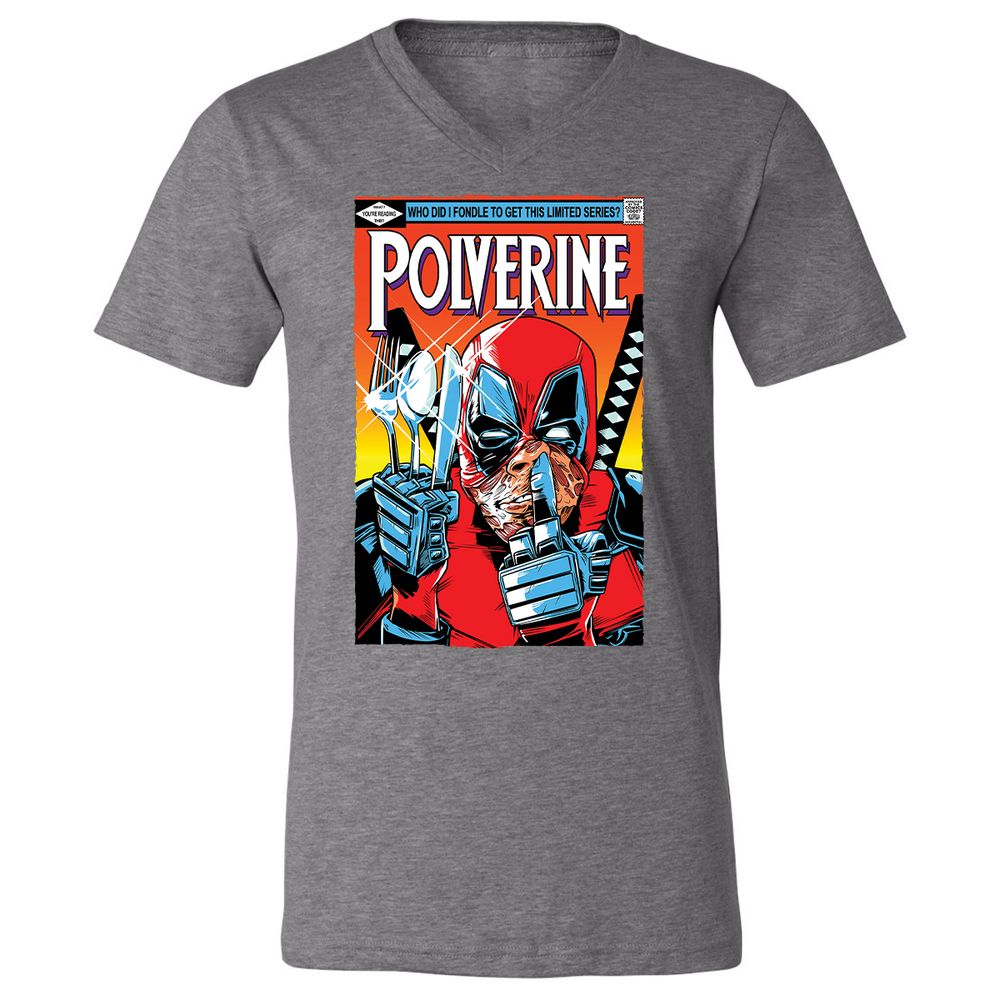 Unisex V-Neck T-Shirt - PW8G3DXL - Deep Heather - 13