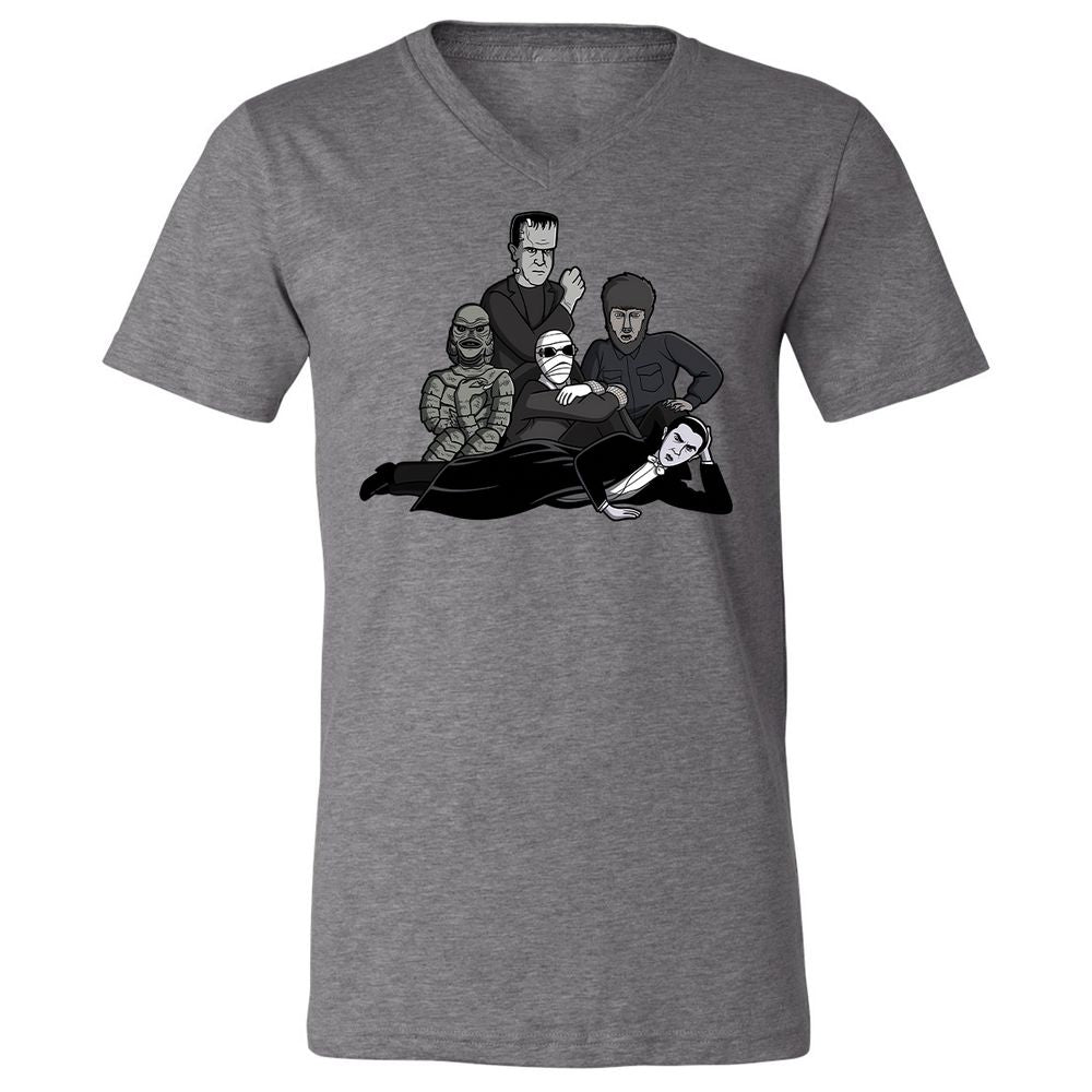Unisex V-Neck T-Shirt - MK19M7BE - Deep Heather - 13