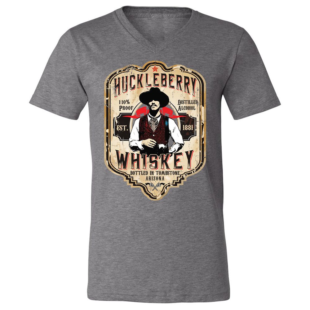 Unisex V-Neck T-Shirt - 2D9RNFH2 - Deep Heather - 13