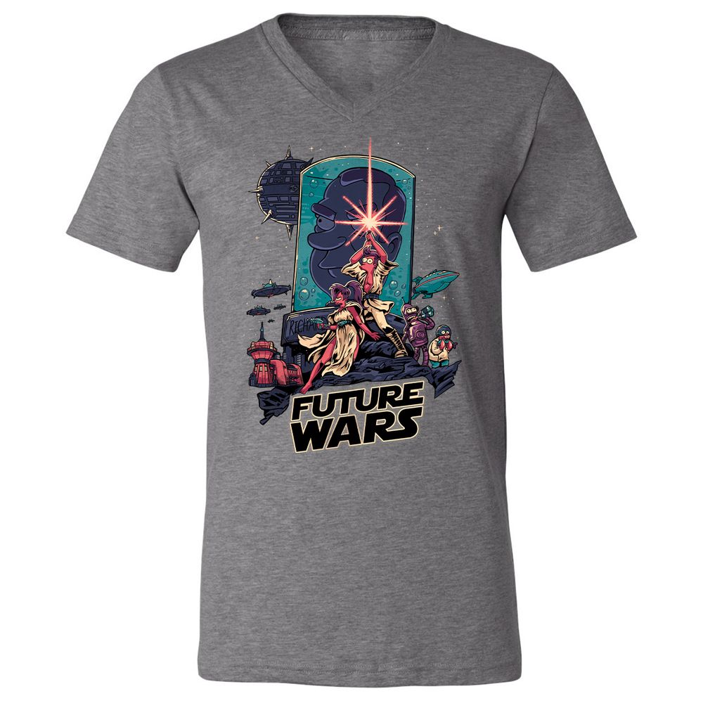 Unisex V-Neck T-Shirt - D3KT9KE3 - Deep Heather - 13