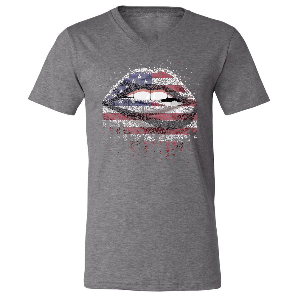 Unisex V-Neck T-Shirt - VAPHYMMY - Deep Heather - 13