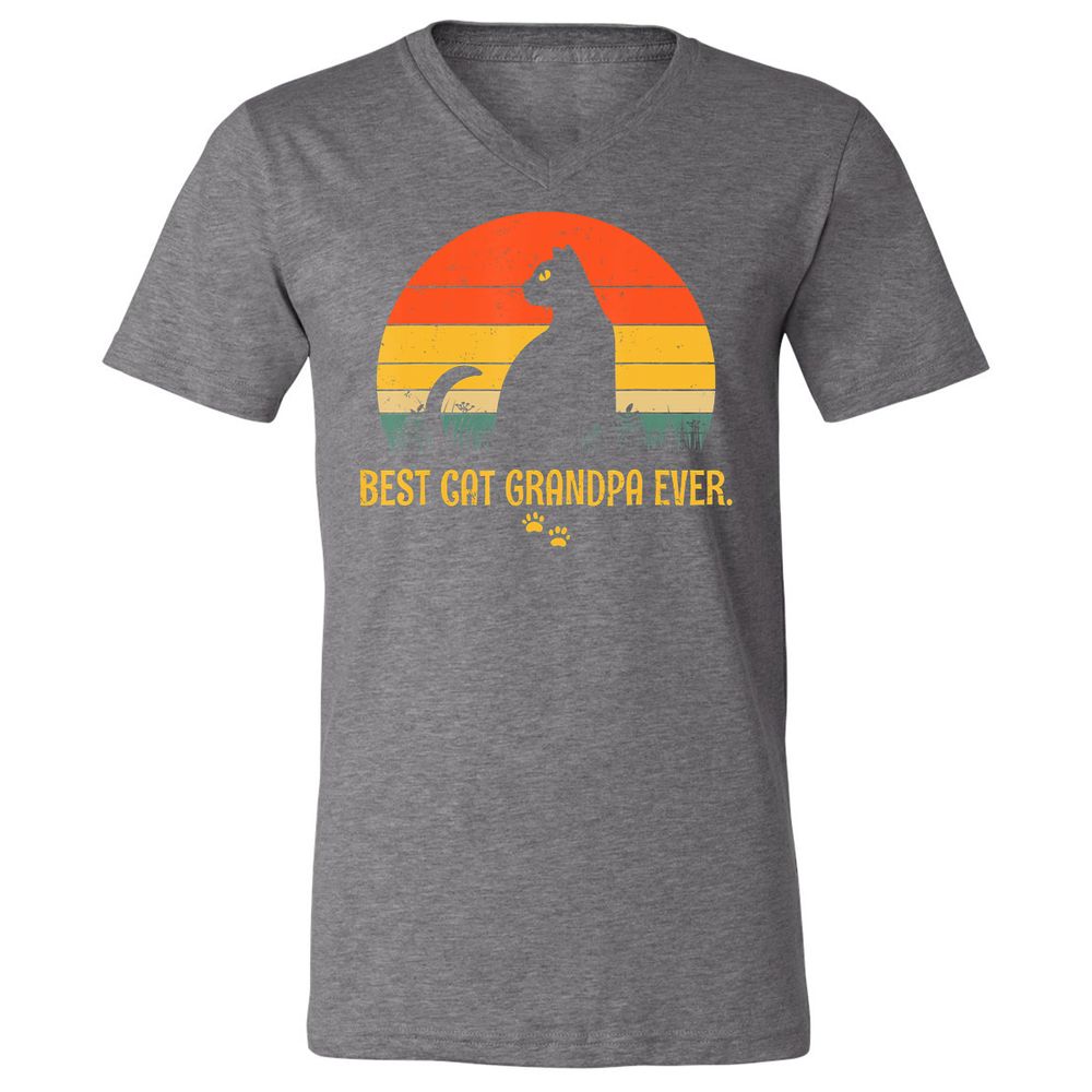 Unisex V-Neck T-Shirt - TEYTEMC5 - Deep Heather - 13